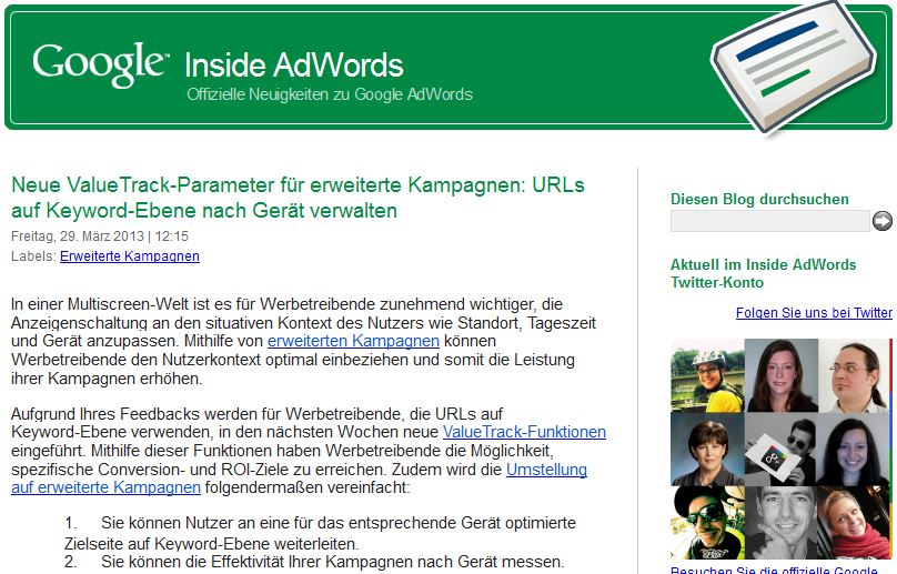 Adwords Blog 1 Screenshot