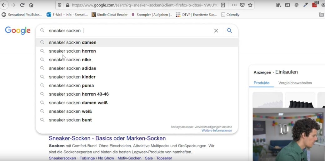 seo-keywordrecherche-sneaker-socken