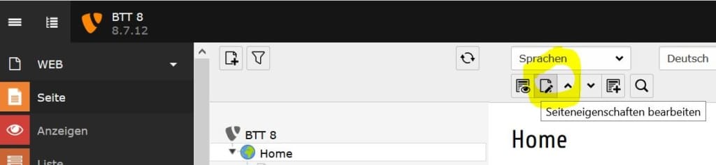 typo3 seo seiteneigenschaften